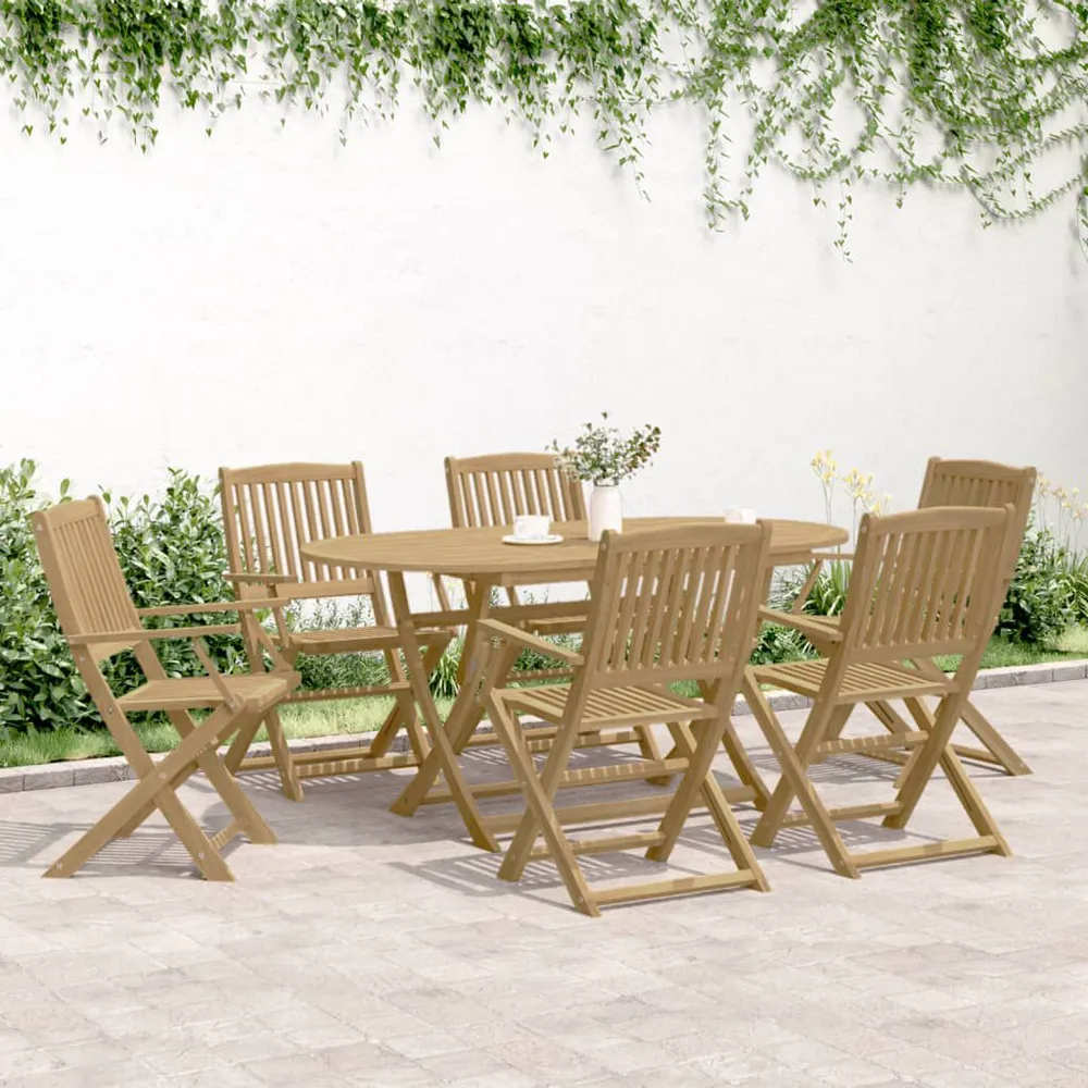 Lig- 7-delige Tuinset massief acaciahout