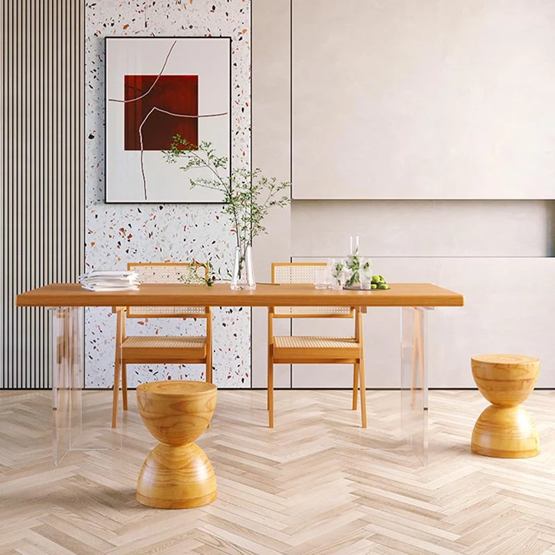 Modern Dining Furniture Set 1/2/5 Pcs Stevig Wood Dining Table and Chairs - Snel Thuisbezorgd