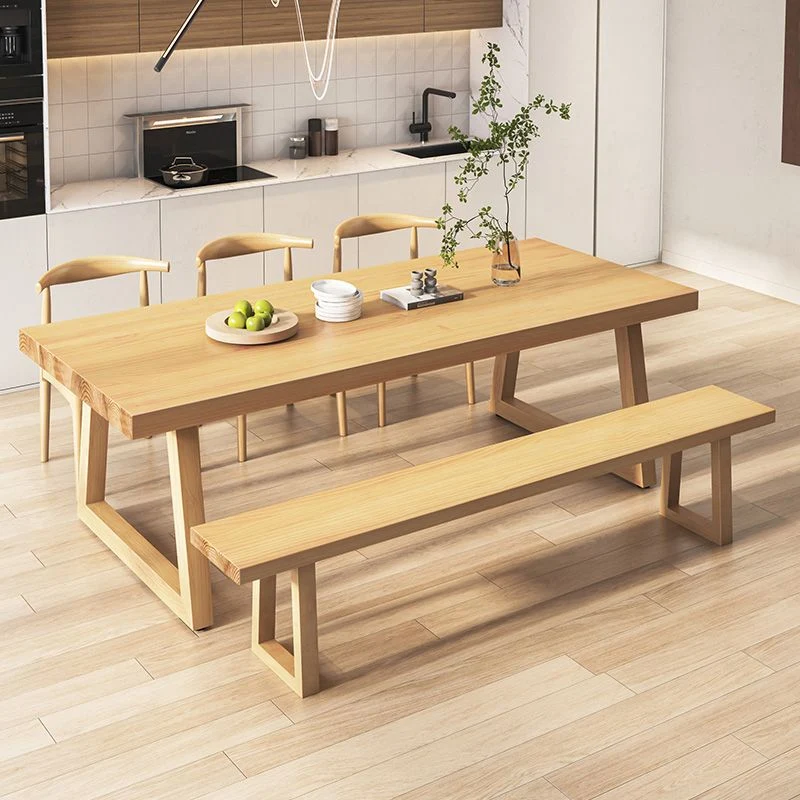 Modern Dining Set 1/2/3/4/5/7 Pcs Stevig Wood Dining Table and Chairs