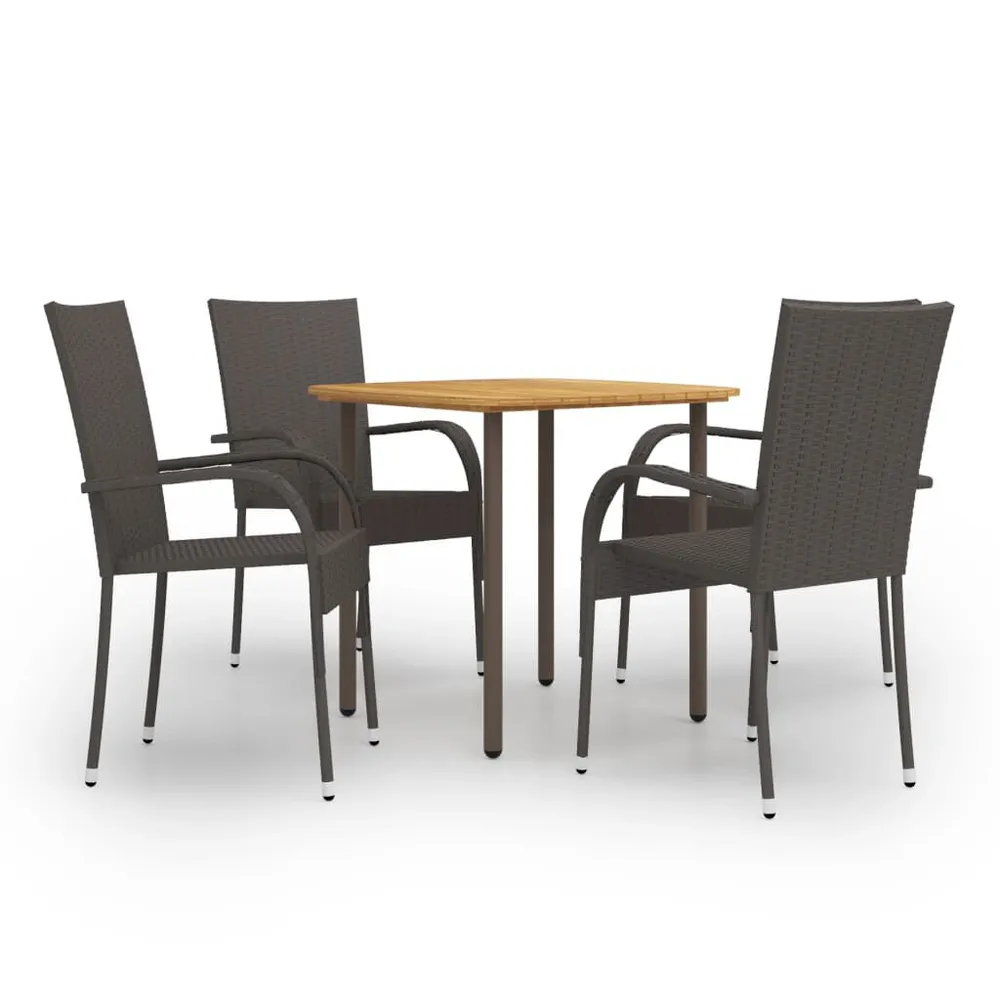 Premium Weerbestendig 5-delige Tuinset poly rattan bruin