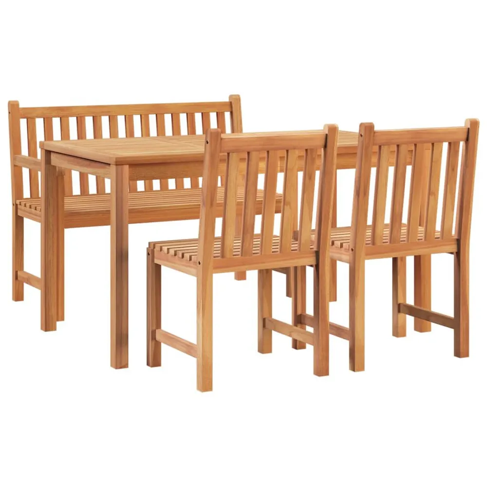 Schommel 4-delige Tuinset massief teakhout