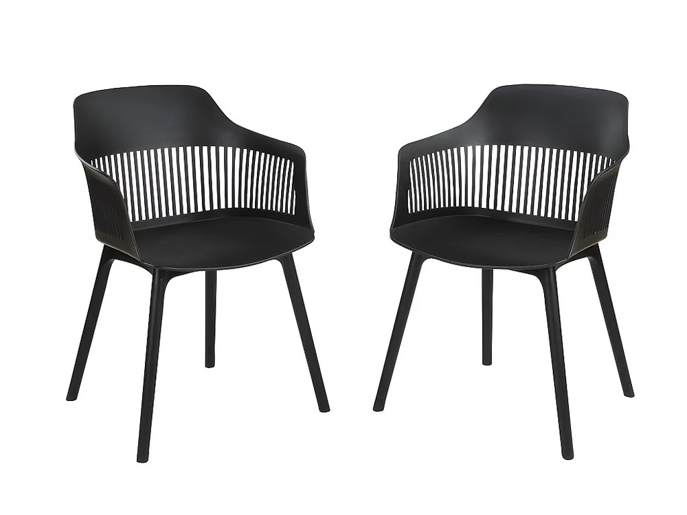 Set van 2 tuinstoelen van polypropyleen SOHO - Zwart MYLIA