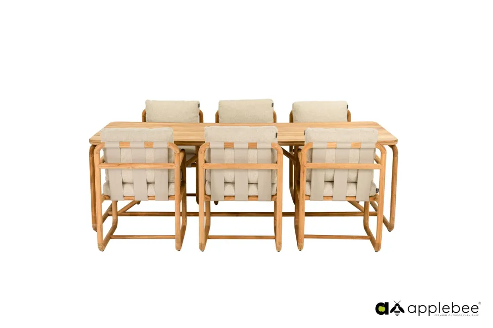 Applebee Dining Tuinset Dolce Cotton Flower 6-persoons