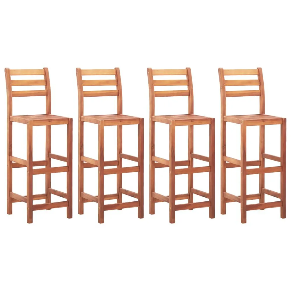 Barstoelen 4 st massief acaciahout