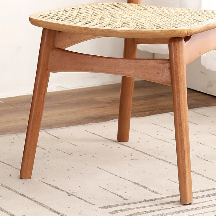 Contemporary Style Dining Chairs Armless Open Back Chairs Houtsoort Legs Natural