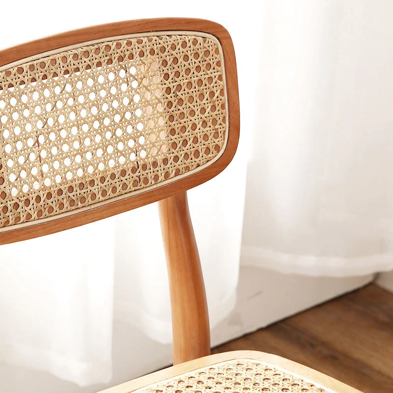 Contemporary Style Dining Chairs Armless Open Back Chairs Houtsoort Legs Natural