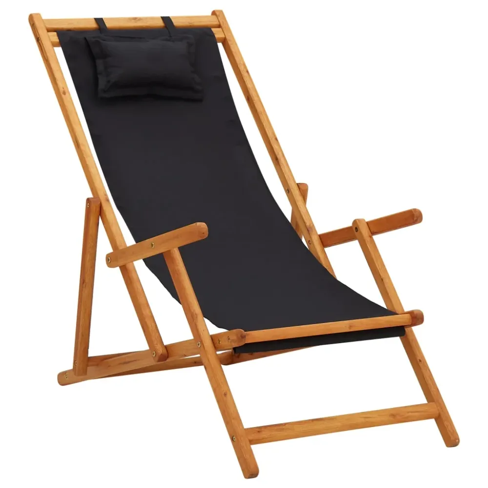 Design Beach chair Elvornis | Eucalyptus wood and fabric