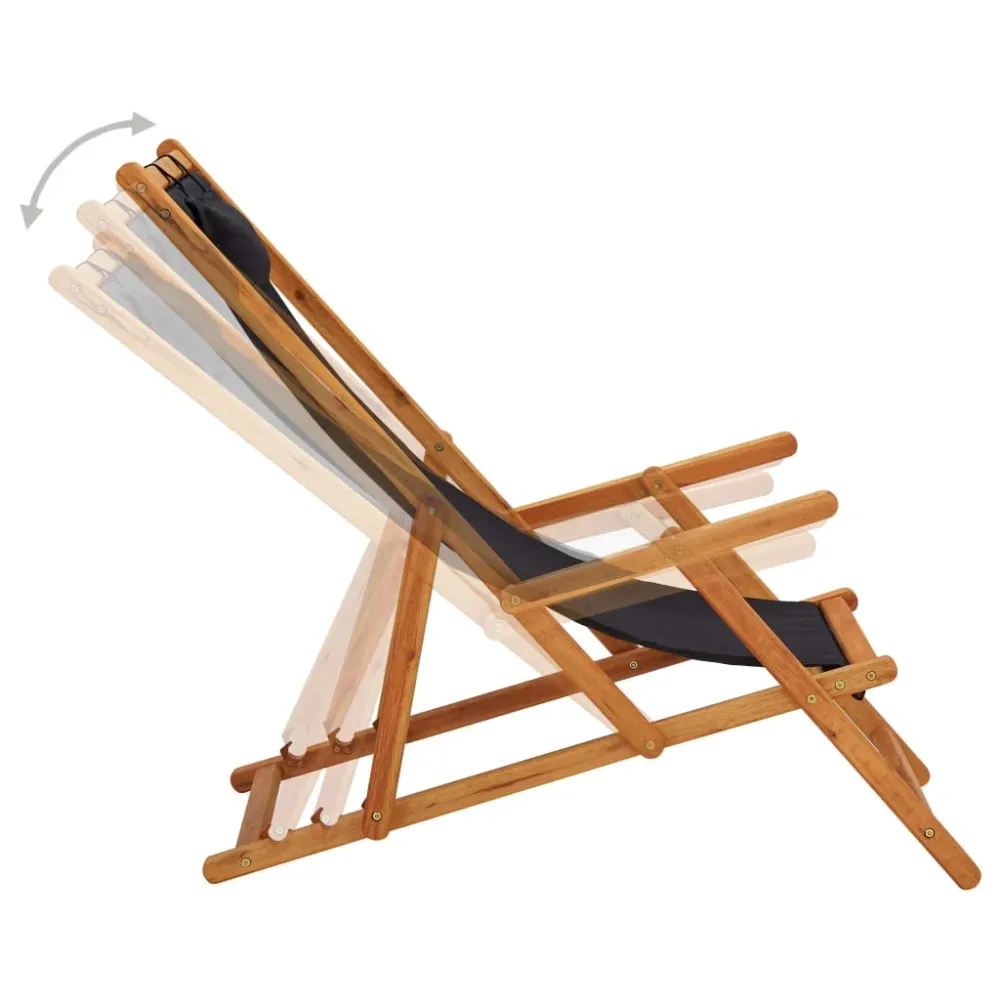 Design Beach chair Elvornis | Eucalyptus wood and fabric