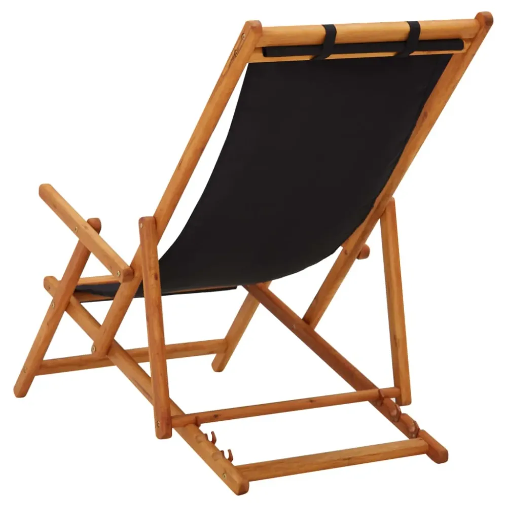 Design Beach chair Elvornis | Eucalyptus wood and fabric