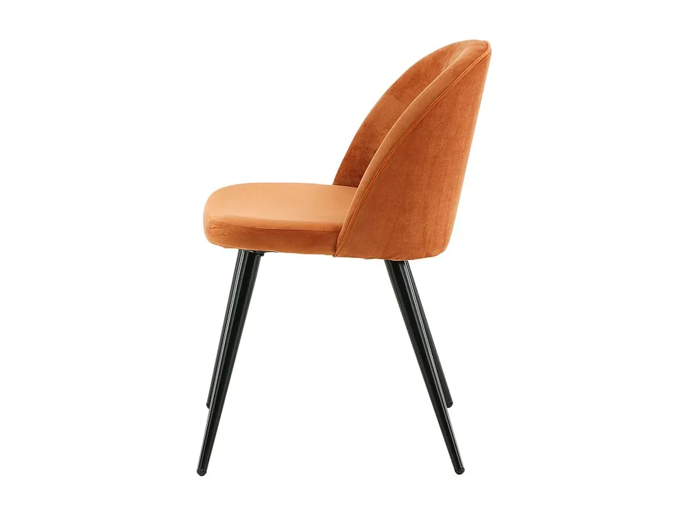 Eetkamerstoel LUXE FLUWEEL DRC 1NOS 50x57x77 Oranje
