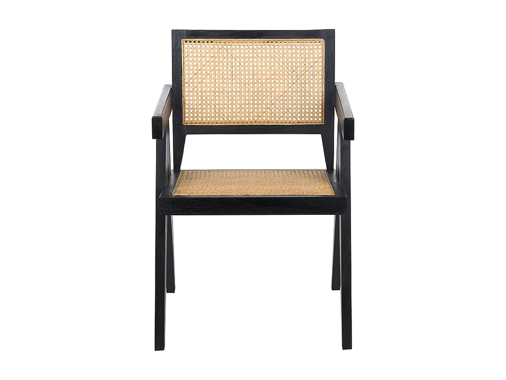 Eetkamerstoel rotan lichthout/zwart WESTBROOK