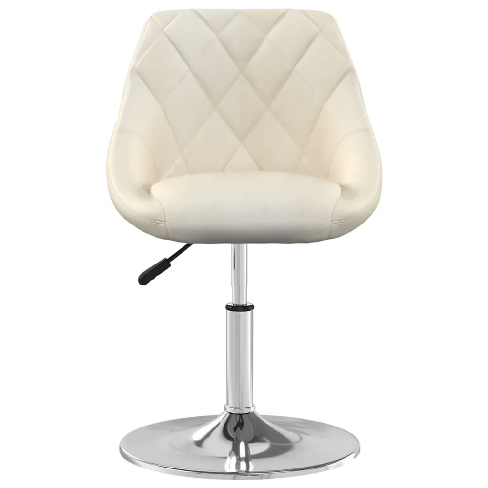 Eetkamerstoelen draaibaar 4 st fluweel crèmekleurig