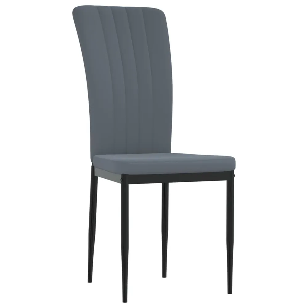 Eetkamerstoelen 4 st fluweel donkergrijs