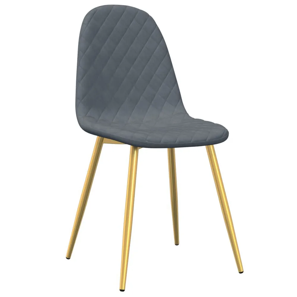Eetkamerstoelen 4 st fluweel donkergrijs