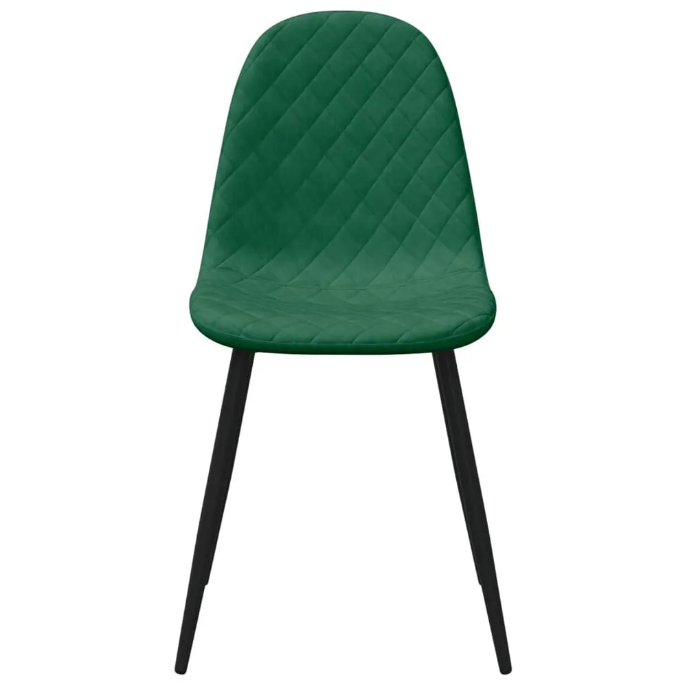 Eetkamerstoelen 6 st fluweel donkergroen