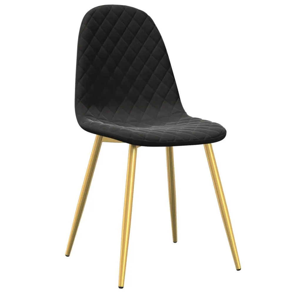 Eetkamerstoelen 6 st fluweel zwart