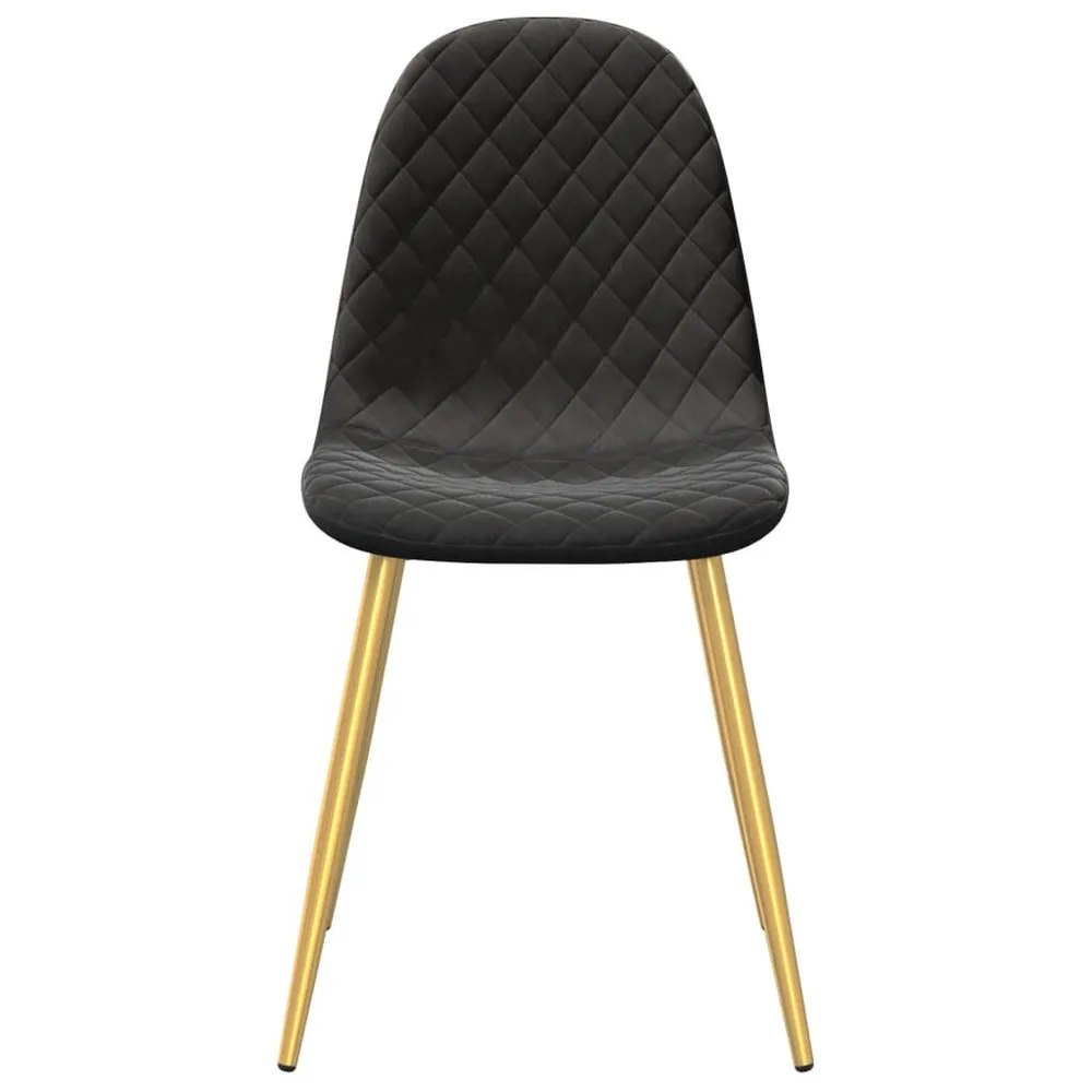 Eetkamerstoelen 6 st fluweel zwart