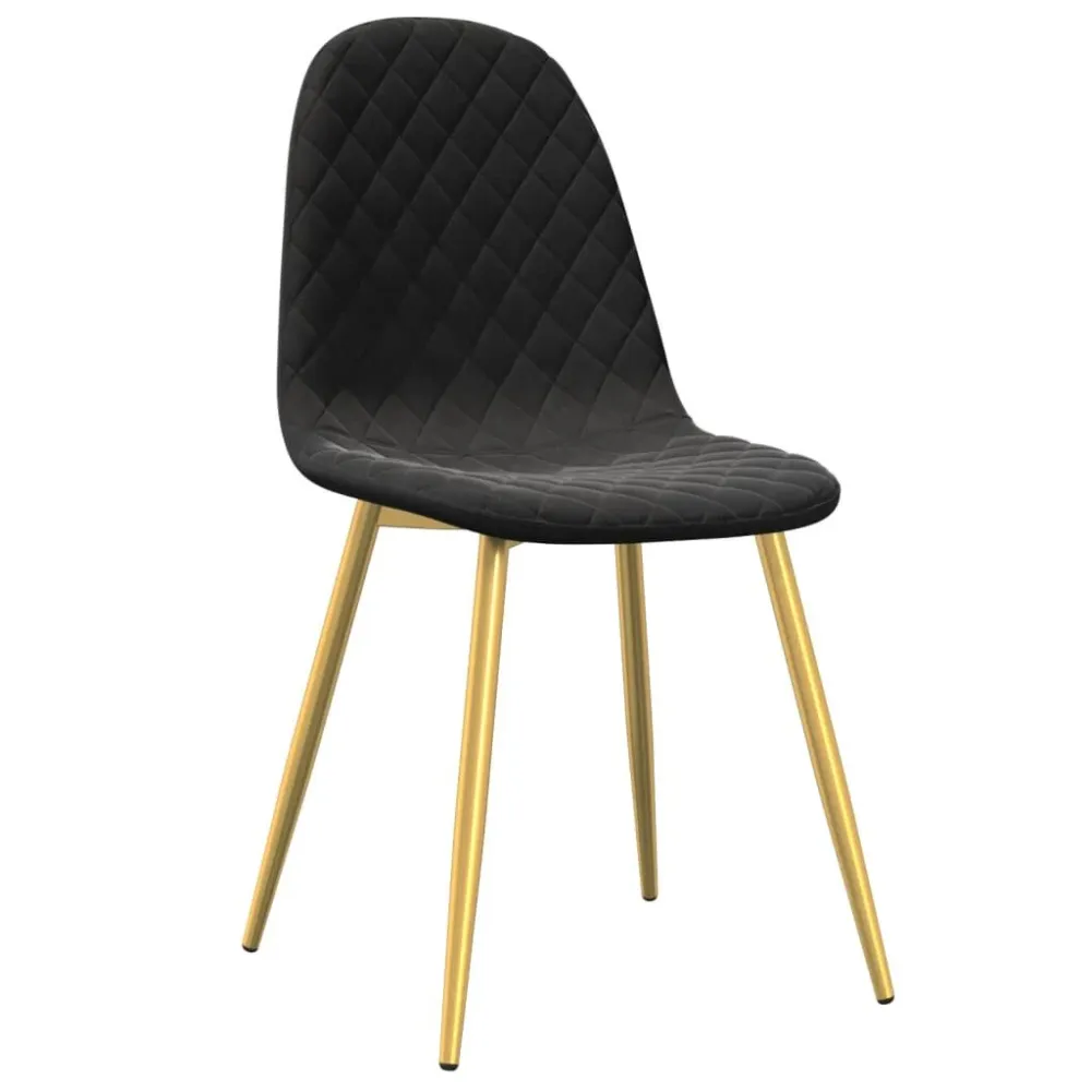 Eetkamerstoelen 6 st fluweel zwart