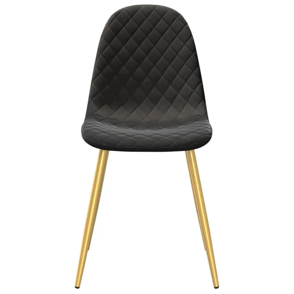 Eetkamerstoelen 6 st fluweel zwart
