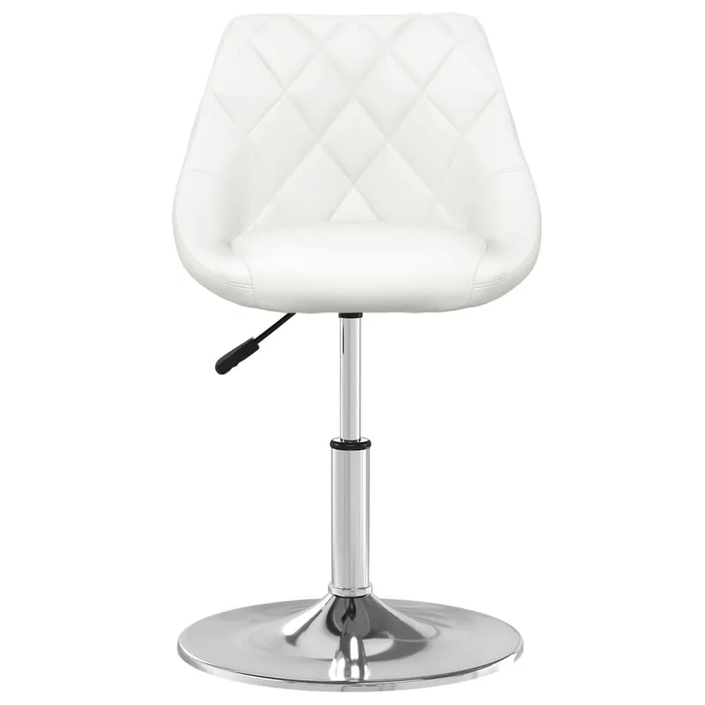 Eetkamerstoelen 4 st kunstleer wit
