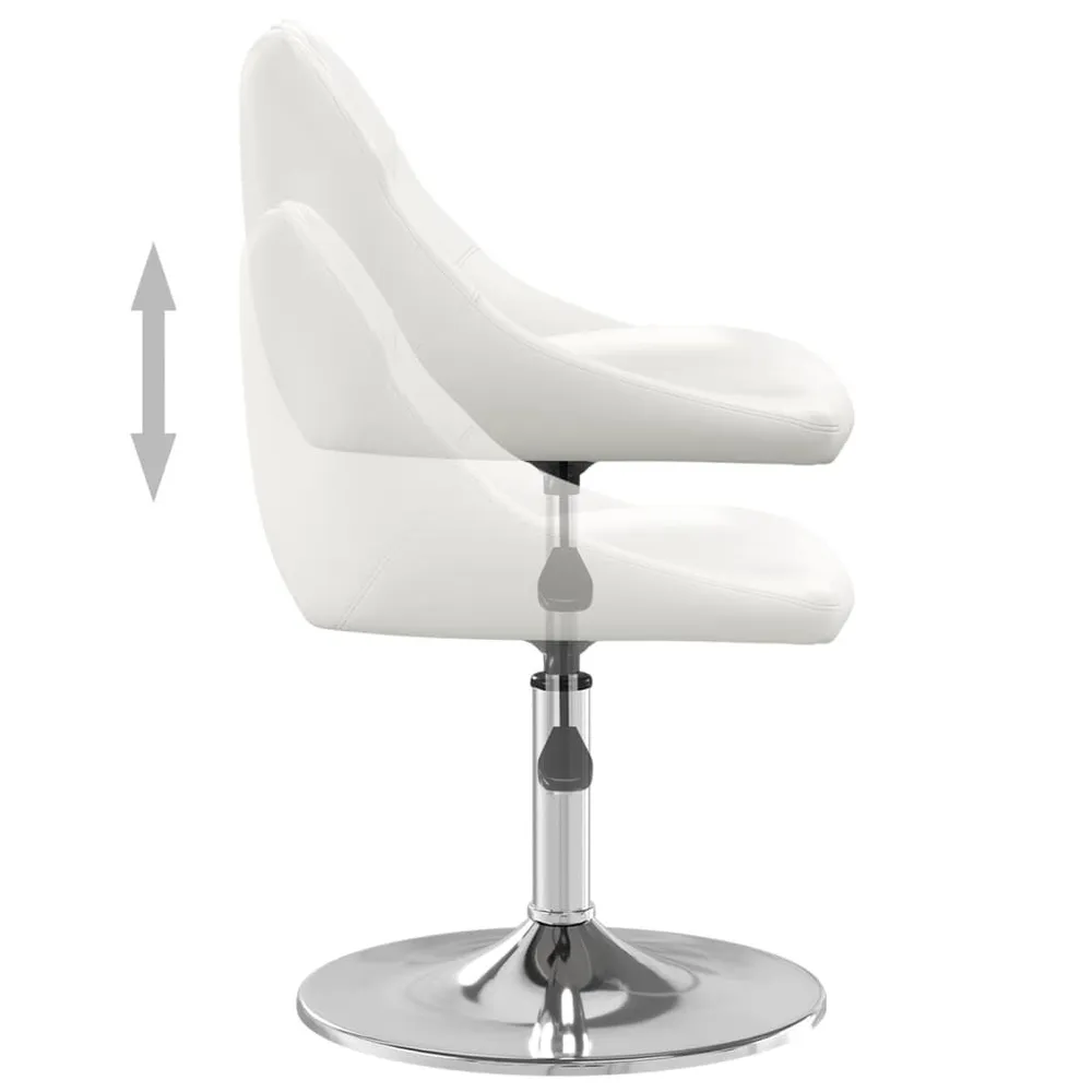 Eetkamerstoelen 4 st kunstleer wit