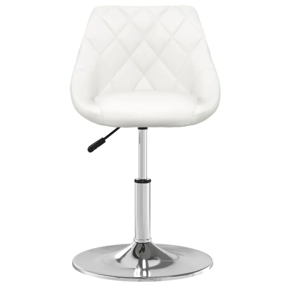Eetkamerstoelen 4 st kunstleer wit