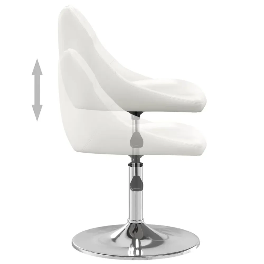 Eetkamerstoelen 4 st kunstleer wit