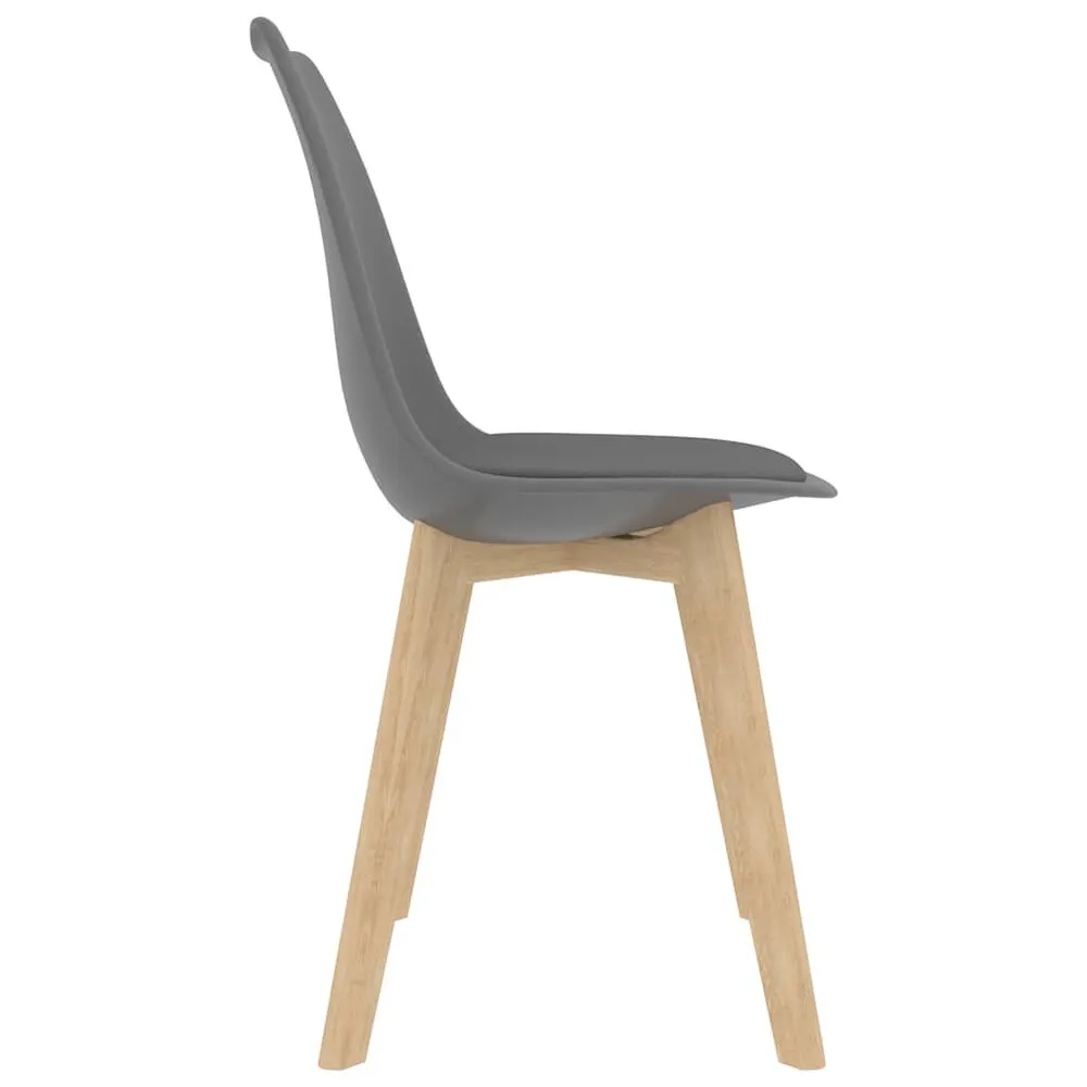 Eetkamerstoelen 2 st kunststof grijs