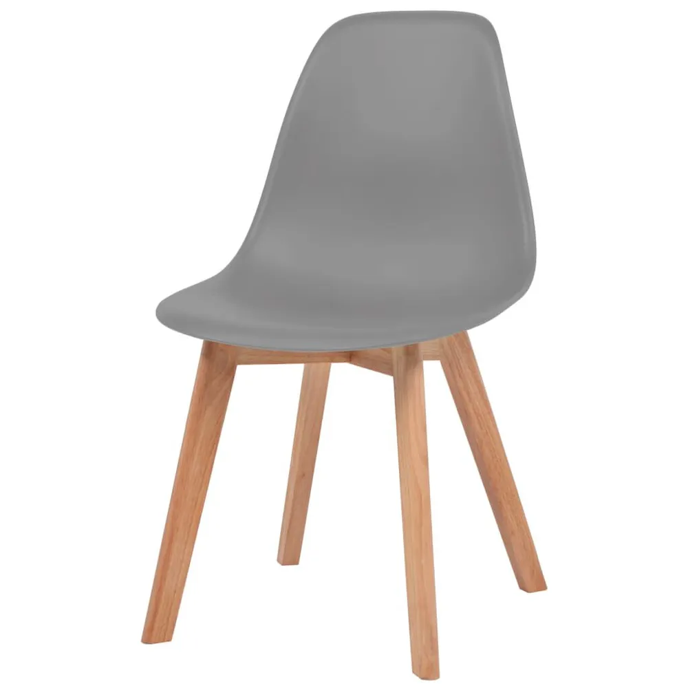 Eetkamerstoelen 2 st kunststof grijs