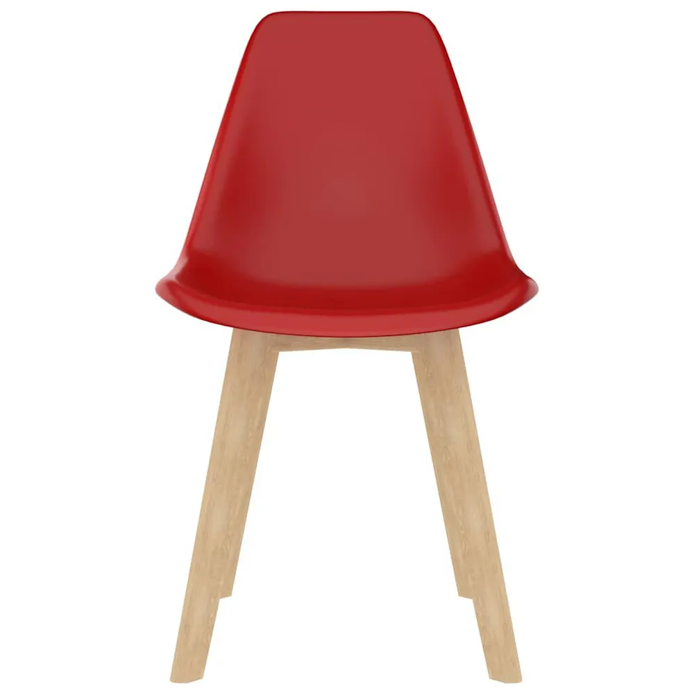Eetkamerstoelen 2 st kunststof rood