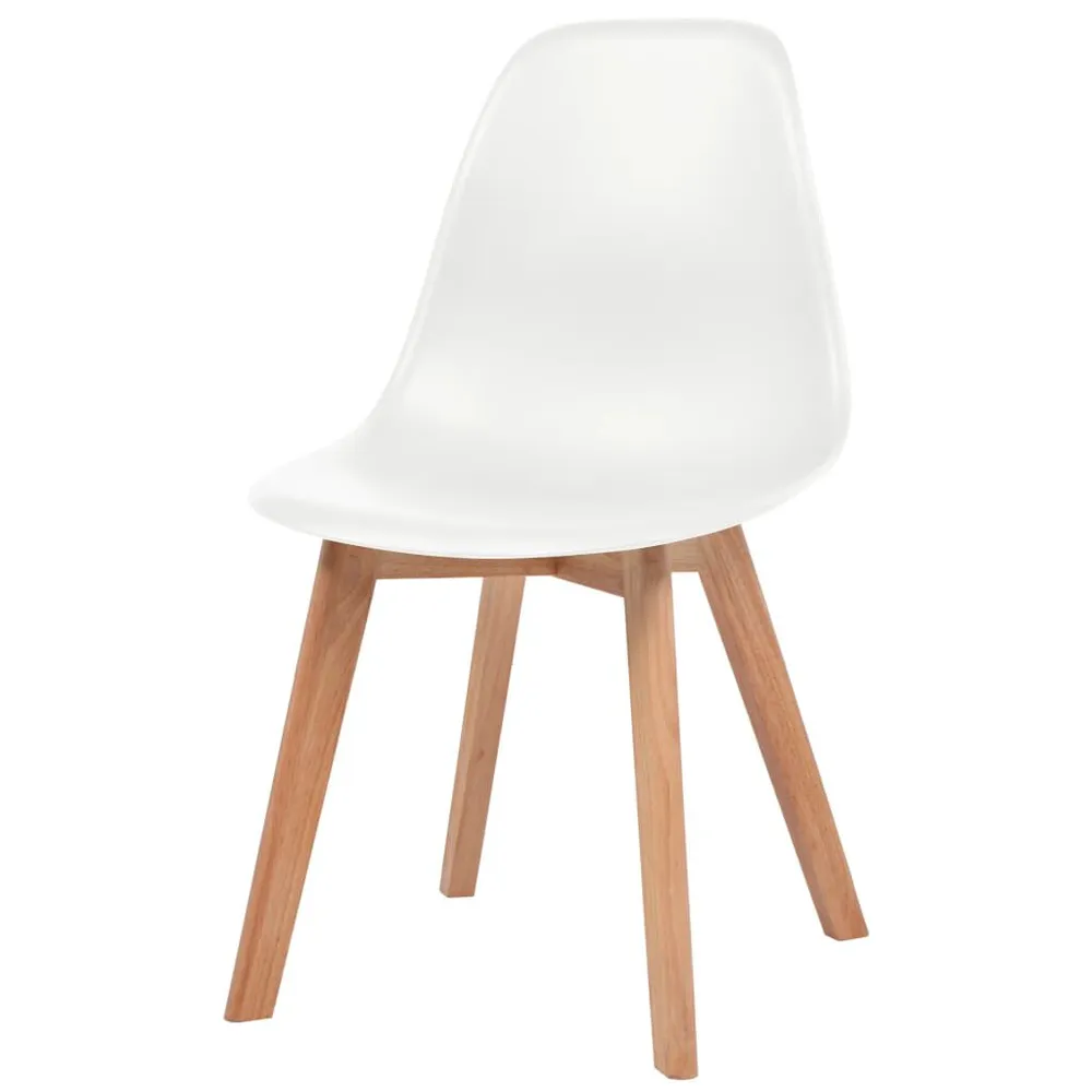 Eetkamerstoelen 4 st kunststof wit