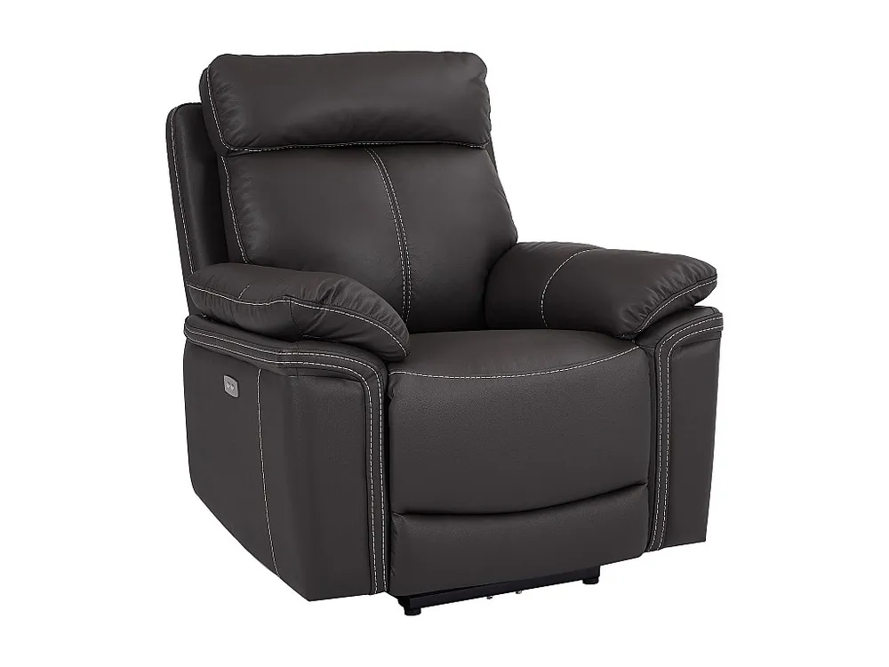 Elektrische relaxstoel leer ISIRIS - Bruin-Koop online