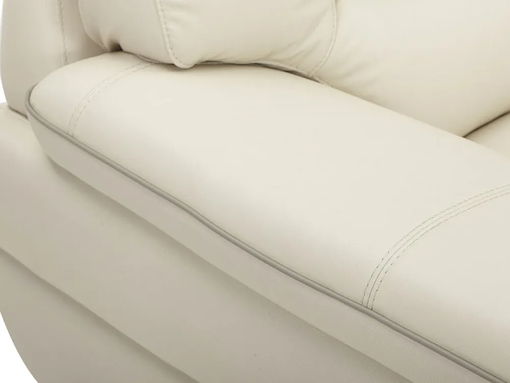 Fauteuil van leer THIBAULT - ivoor