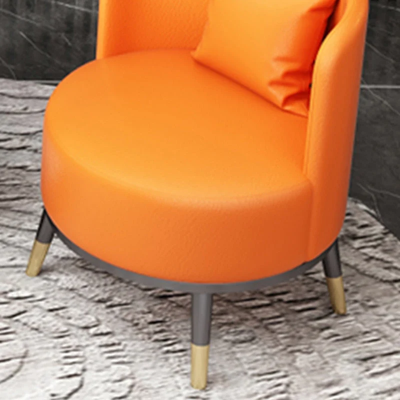 Faux Van leer Armless Chair 21.65" Wide Chair Basic Four Leg Grey
