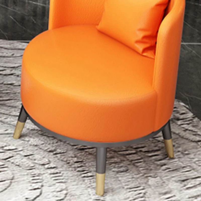 Faux Van leer Armless Chair 21.65" Wide Chair Basic Four Leg Grey