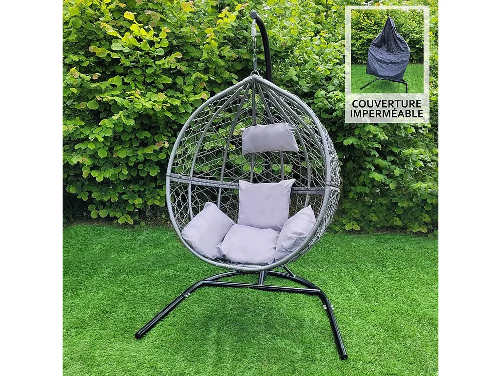 Hangstoel Egg chair - Grijs - Max: 150 kg