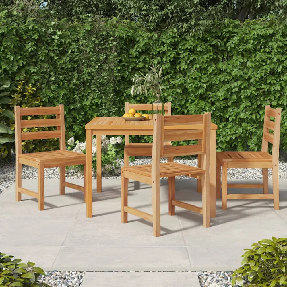Klap- Tuinstoelen 4 st massief teakhout