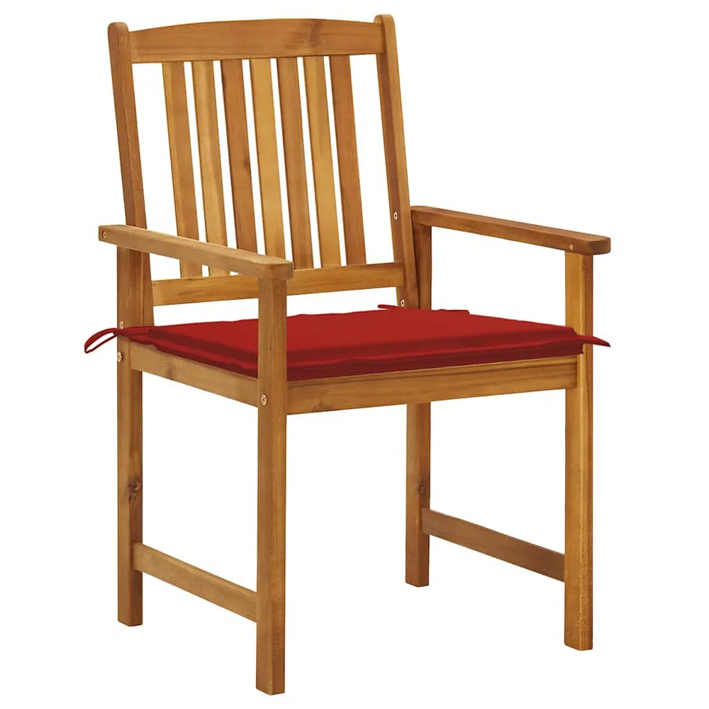 Klap- Tuinstoelen 8 st met kussens massief acaciahout