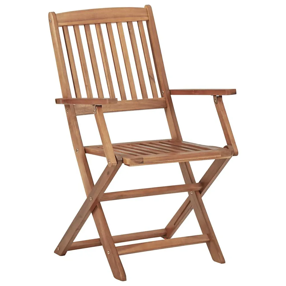 Lig- Tuinstoelen 8 st inklapbaar met kussens massief acaciahout