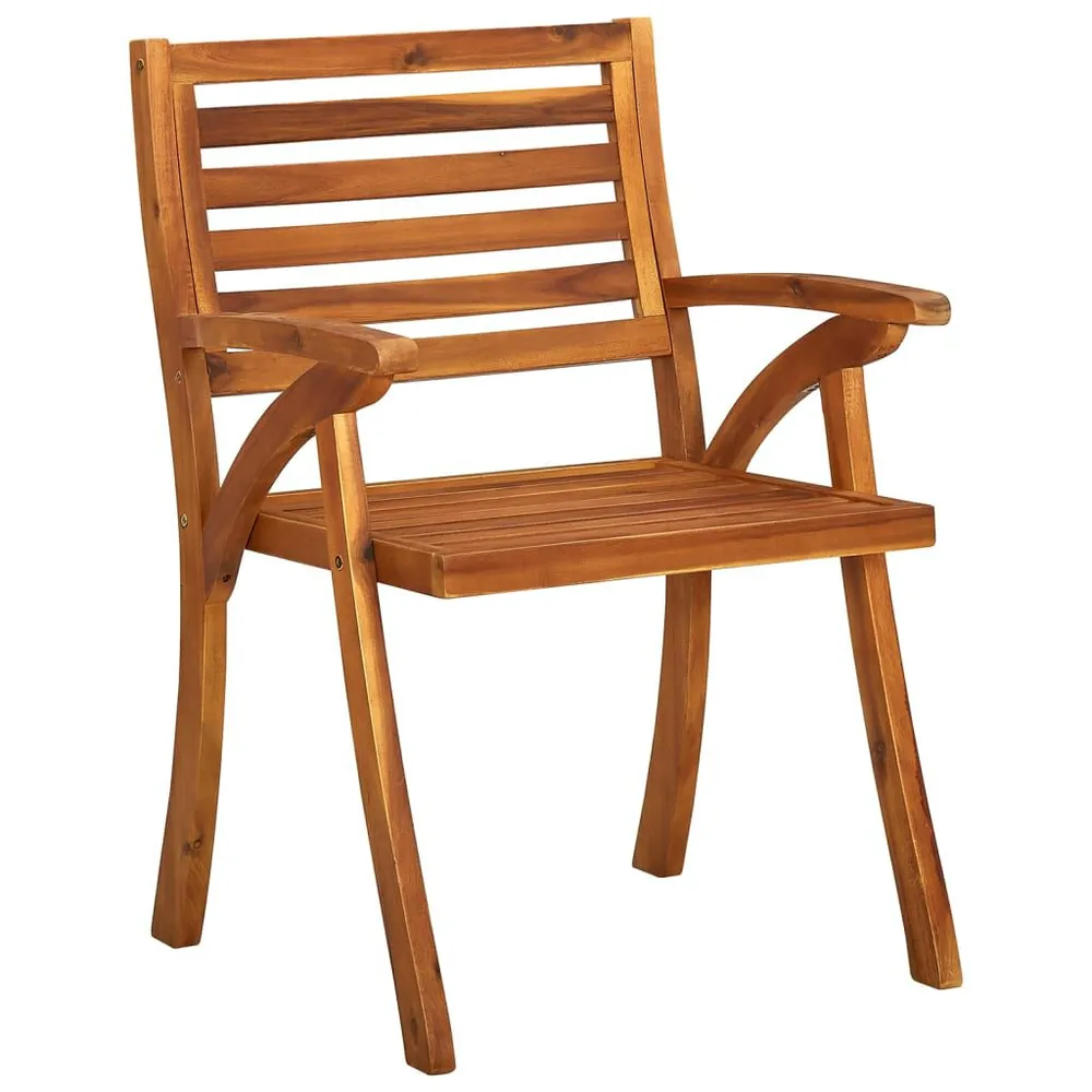 Lig- Tuinstoelen 4 st massief acaciahout
