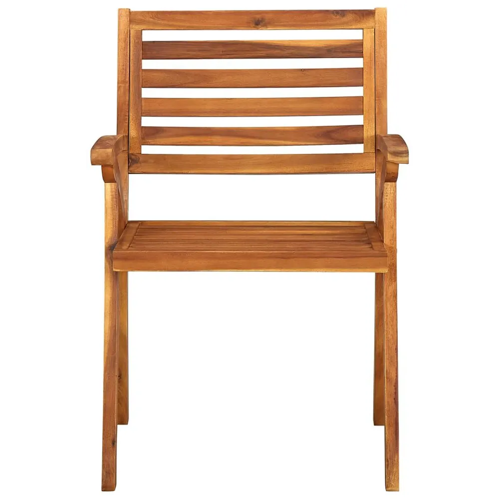 Lig- Tuinstoelen 4 st massief acaciahout