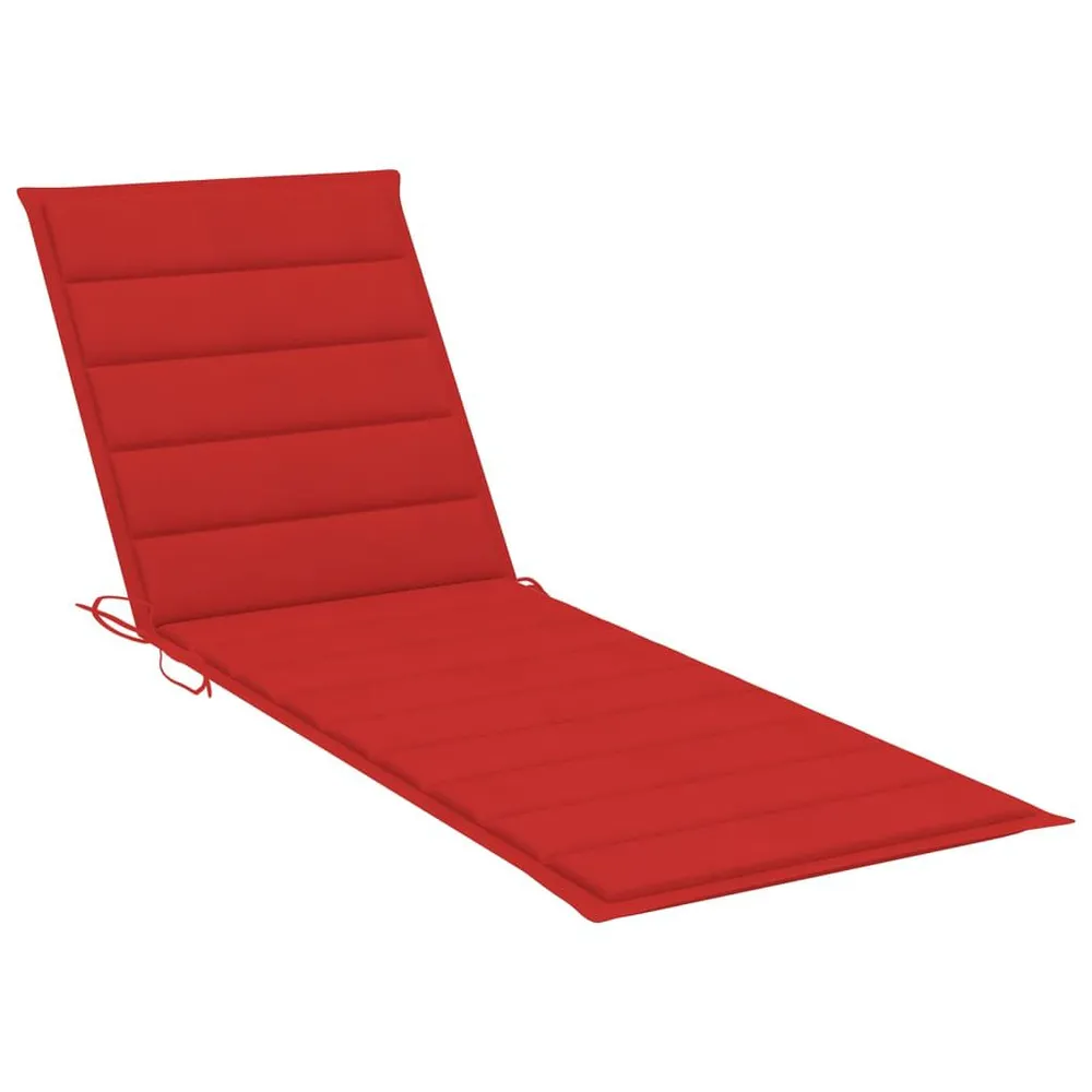 Ligbed met rood kussen geïmpregneerd grenenhout