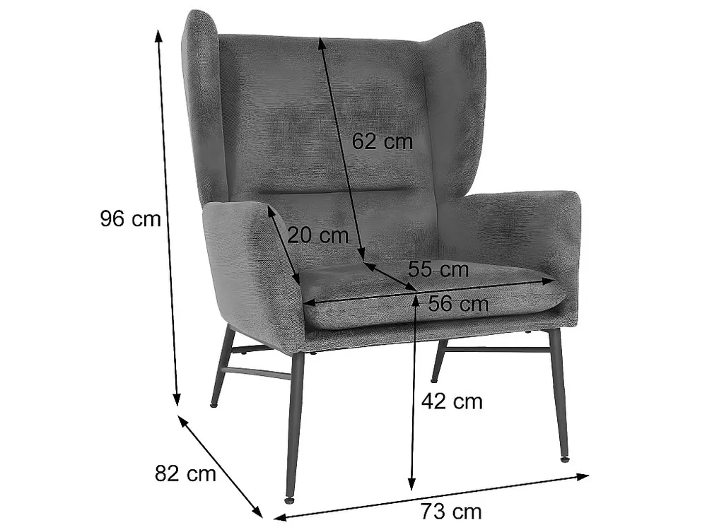 Loungestoel MCW-L62, blauw