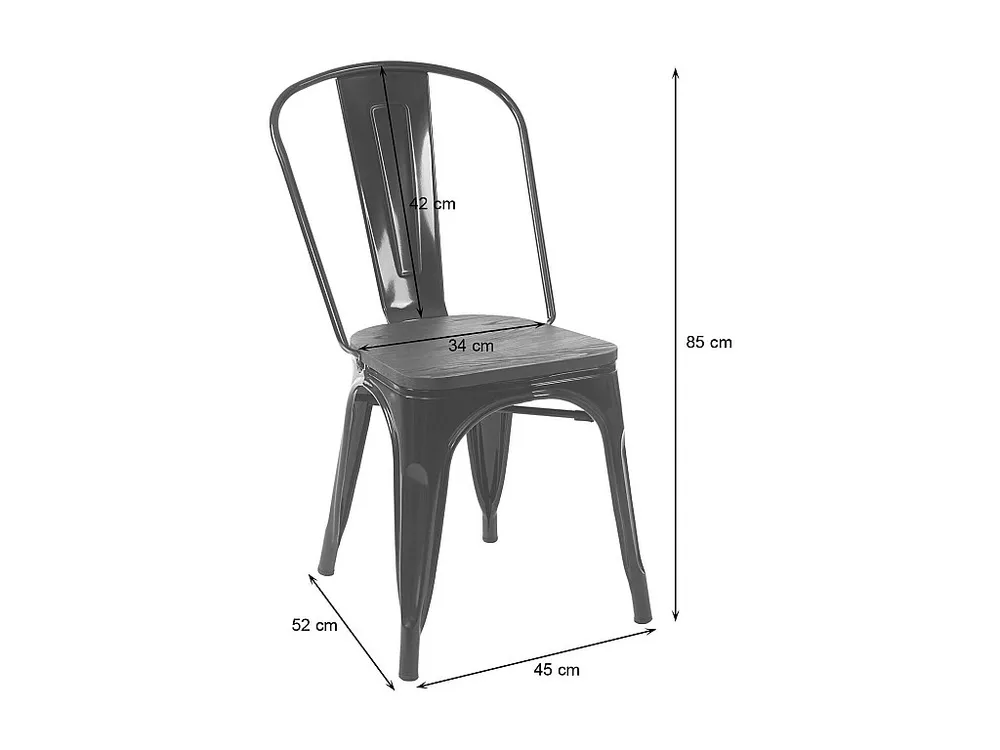 MCW-A73 stoel incl. houten zitting, wit