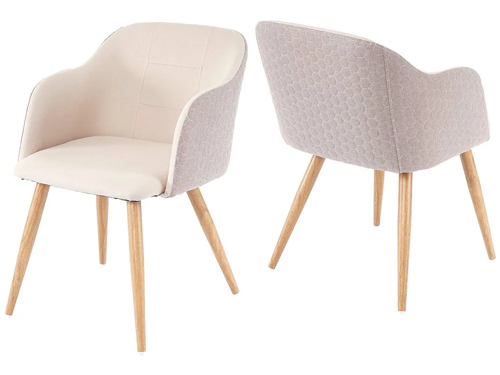 MCW-D71 eetkamerstoel (set van 2), crème-beige