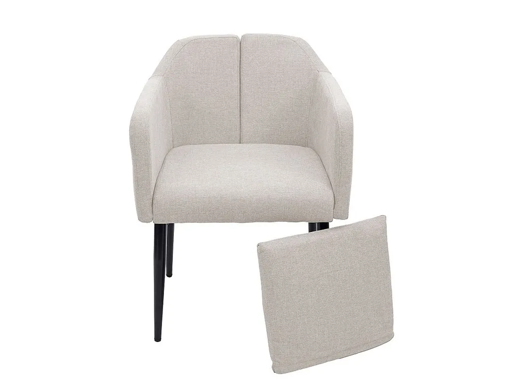 MCW-H93 eetkamerstoel (set van 2), stof/textiel crème-beige