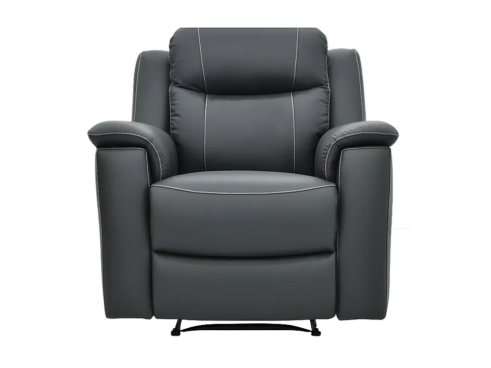 Relaxfauteuil EVASION van leer - grijs