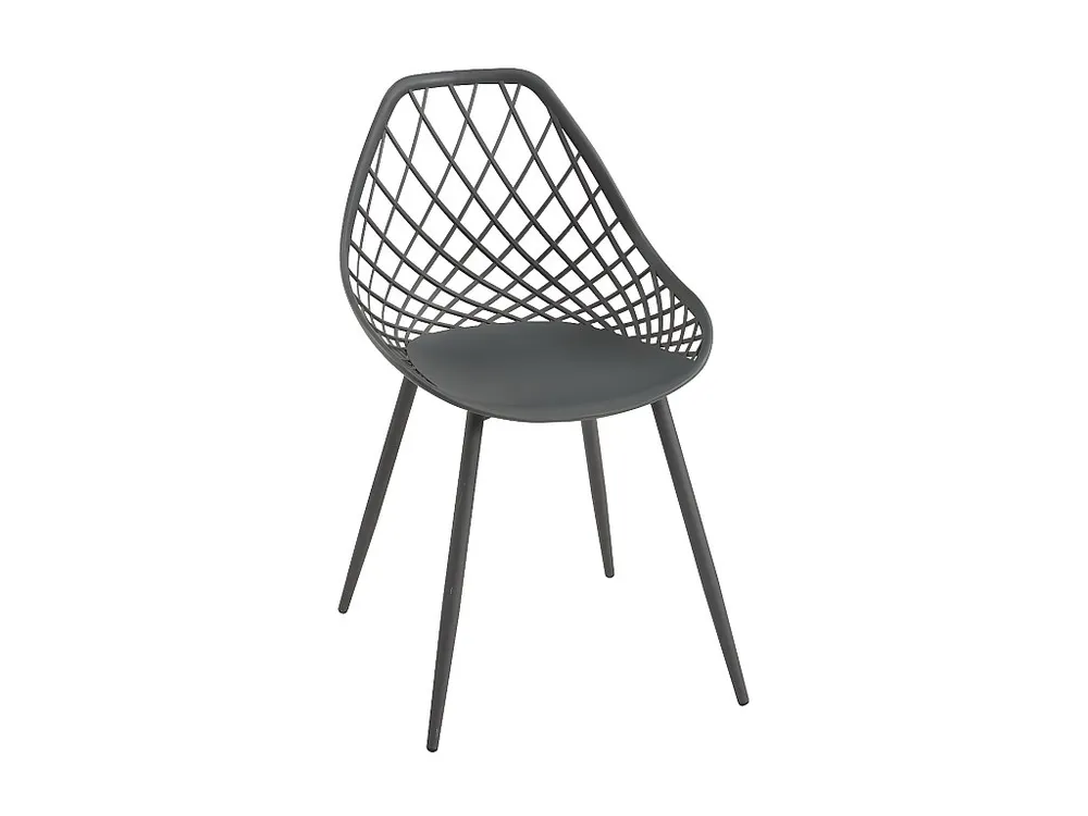 Set van 2 tuinstoelen van polypropyleen MALAGA - Antraciet