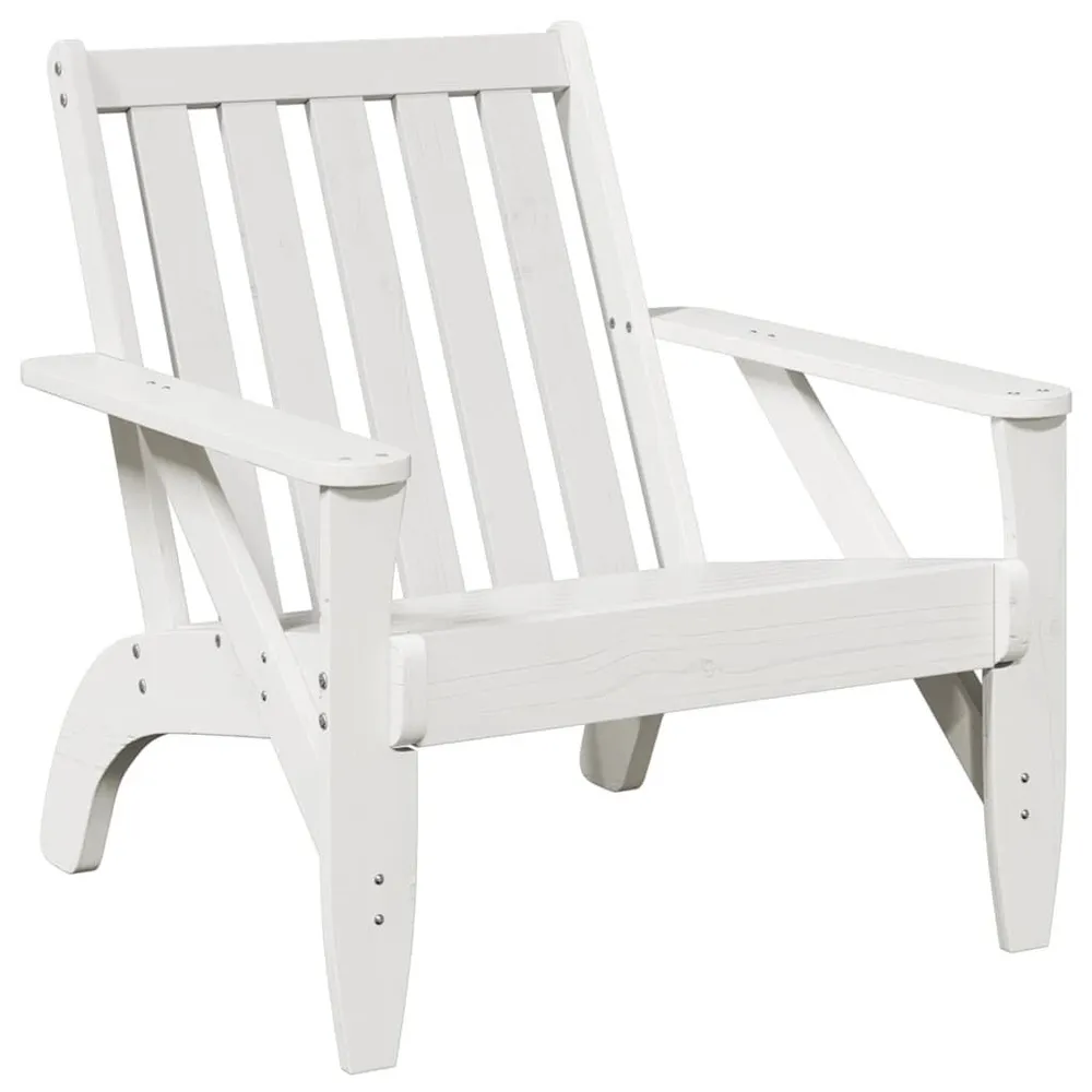 Tuinstoel Adirondack 75x77x77 cm massief grenenhout wit
