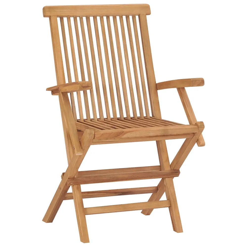 Tuinstoelen 4 st inklapbaar massief teakhout - Snel Thuisbezorgd